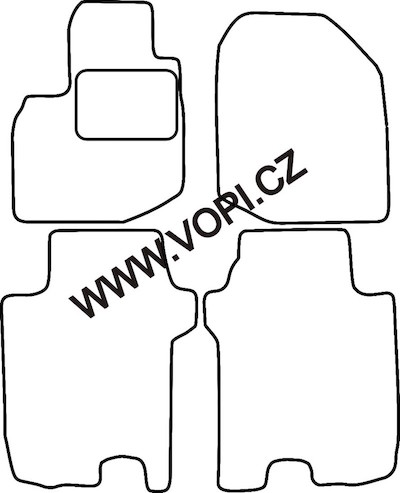 Autokoberce Honda Jazz 11/2008 - 09/2015 Perfectfit (1746)